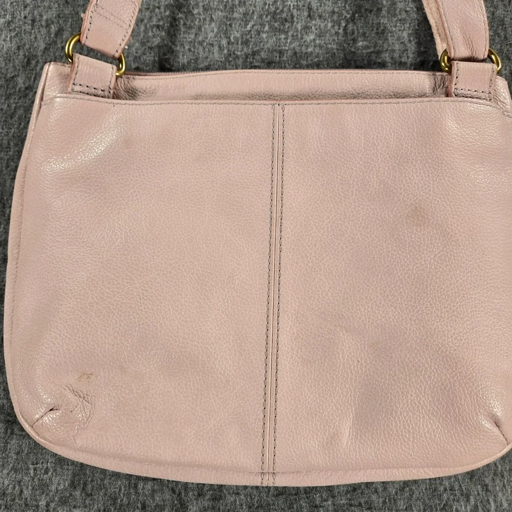 Fossil Crossbody Bag Womens Pink Leather SHB1912 Multi‎ Pocket Adjustable Strap